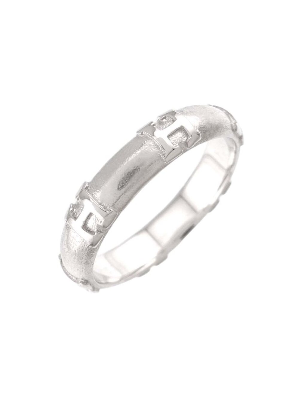 Hermes Federite 58 Ring 18K White Gold